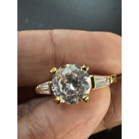 10K Fine Gold Shimmer Modern Comfort Band Ring – Size 8 - Picture 7 of 8